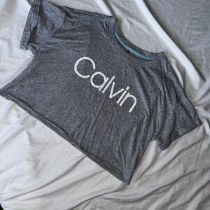 Calvin Gray Crop Top new with tags